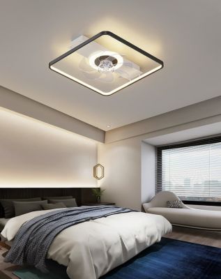 Quạt Trần Đèn Âm Trần Hiện Đại Đường Kính 52cm – Thiết Kế Sang Trọng, Làm Mát Êm Ái