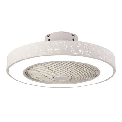 Quạt trần đèn LED ốp trần hiện đại có khung bảo vệ an toàn