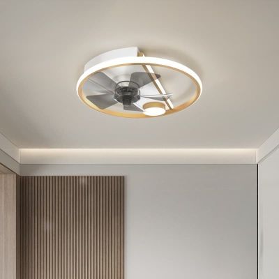 Quạt trần đèn LED ốp trần khung vuông lồng ghép