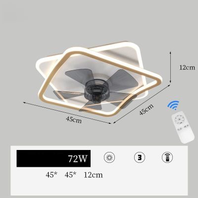 Quạt trần đèn LED ốp trần khung vuông lồng ghép