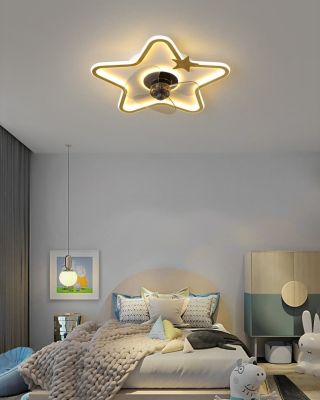 Quạt trần đèn LED Ngôi sao Trang trí Hiện đại