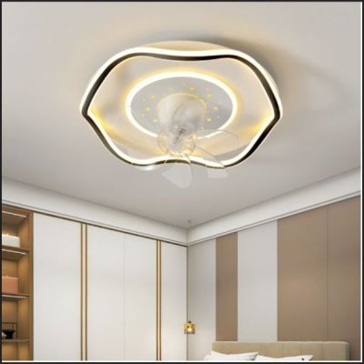 Quạt trần đèn LED sóng hiện đại điều khiển App