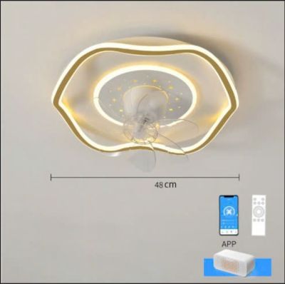 Quạt trần đèn LED sóng hiện đại điều khiển App
