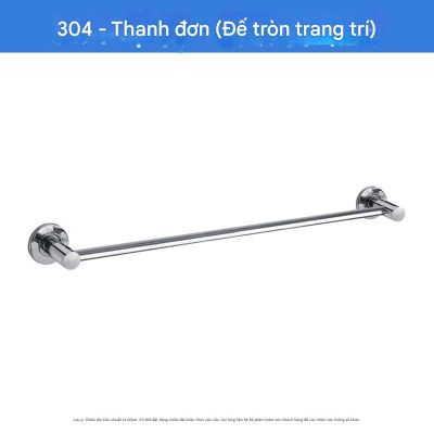 Thanh Treo Khăn Inox 304 Dày 40/50/60/80cm - Chống Gỉ, Đánh Bóng Cao Cấp 007