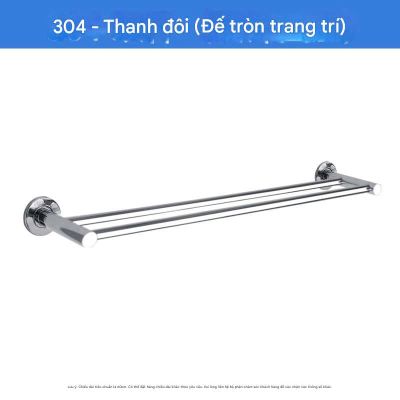Thanh Treo Khăn Inox 304 Dày 40/50/60/80cm - Chống Gỉ, Đánh Bóng Cao Cấp 007