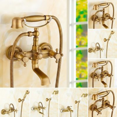 Vòi Hoa Sen Kiểu Điện Thoại Cổ Điển 002 - Chất Liệu Đồng Cao Cấp, Thiết Kế Sang Trọng Đa Chức Năng