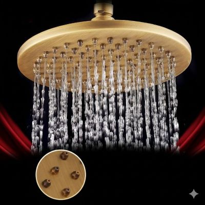 Vòi Sen Tắm Đồng Cổ Điển Cao Cấp 001 (Màu Đồng Thau)