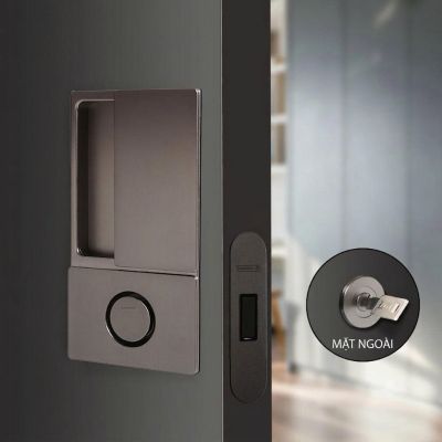 Khóa Cửa Lùa Âm Một Mặt Bằng Đồng Cao Cấp – Mã 058