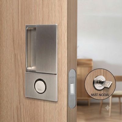 Khóa Cửa Lùa Âm Một Mặt Bằng Đồng Cao Cấp – Mã 058