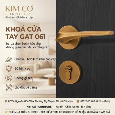 Khóa Cửa Tay Gạt Hợp Kim Cao Cấp – Mã 061