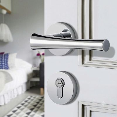 Khóa Cửa Tay Gạt Hợp Kim Bóng Crom Cao Cấp – Mã 062