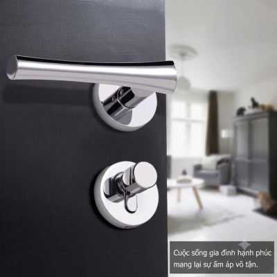 Khóa Cửa Tay Gạt Hợp Kim Bóng Crom Cao Cấp – Mã 062