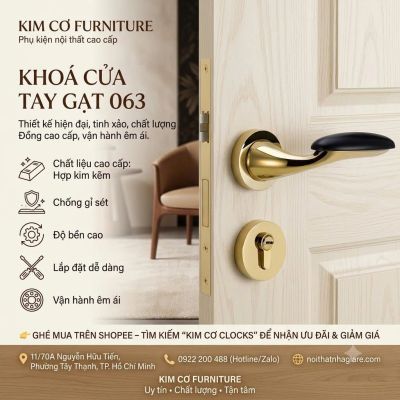 Khóa Cửa Tay Gạt Mã 063 – Sự Hoàn Hảo Giữa Thẩm Mỹ Và Độ Bền