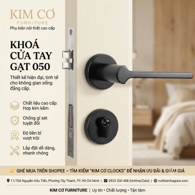 Khoá cửa tay gạt hợp kim kẽm dùng cho chung cư căn hộ mã 050