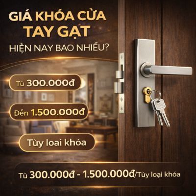 Gi&aacute; kh&oacute;a cửa tay gạt hiện nay bao nhi&ecirc;u?