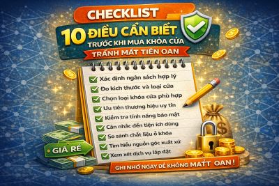 Checklist 10 Điều Cần Biết Trước Khi Mua Kh&oacute;a Cửa Tr&aacute;nh Mất Tiền Oan