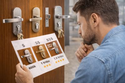 Gi&aacute; kho&aacute; cửa tay gạt cho căn hộ chung cư hiện nay bao nhi&ecirc;u?