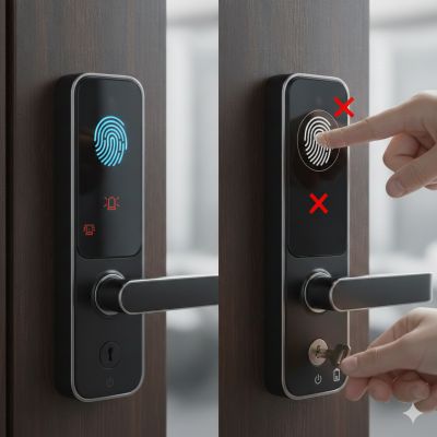 Kh&oacute;a cửa v&acirc;n tay c&oacute; an to&agrave;n kh&ocirc;ng? Sự thật bạn cần biết trước khi lắp đặt