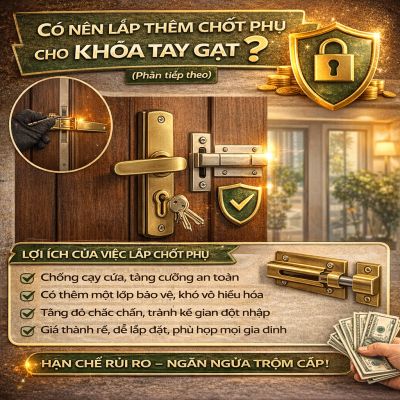 C&oacute; n&ecirc;n lắp th&ecirc;m chốt phụ cho kh&oacute;a tay gạt?