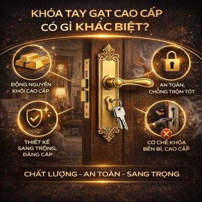 Kh&oacute;a tay gạt cao cấp c&oacute; g&igrave; kh&aacute;c biệt?