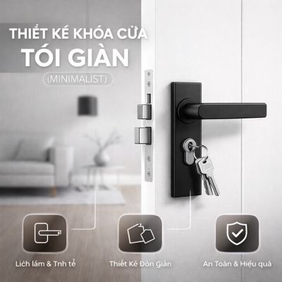 Thiết kế kh&oacute;a cửa tối giản (Minimalist) &ndash; Xu hướng nội thất hiện đại