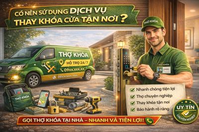 Dịch vụ thay kh&oacute;a cửa tận nơi &ndash; C&oacute; n&ecirc;n d&ugrave;ng hay tự thay sẽ tiết kiệm hơn?