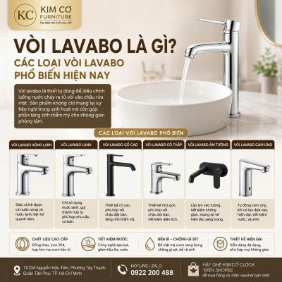 V&ograve;i Lavabo L&agrave; G&igrave;? C&aacute;c Loại V&ograve;i Lavabo Phổ Biến Hiện Nay