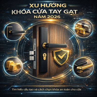 Xu hướng kh&oacute;a cửa tay gạt năm 2026 &ndash; Những mẫu được ưa chuộng hiện nay