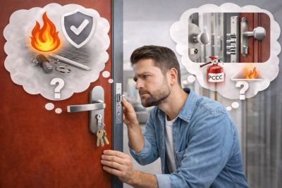 Kho&aacute; cửa tay gạt cho cửa th&eacute;p chống ch&aacute;y chung cư: An to&agrave;n &amp; đ&uacute;ng ti&ecirc;u chuẩn